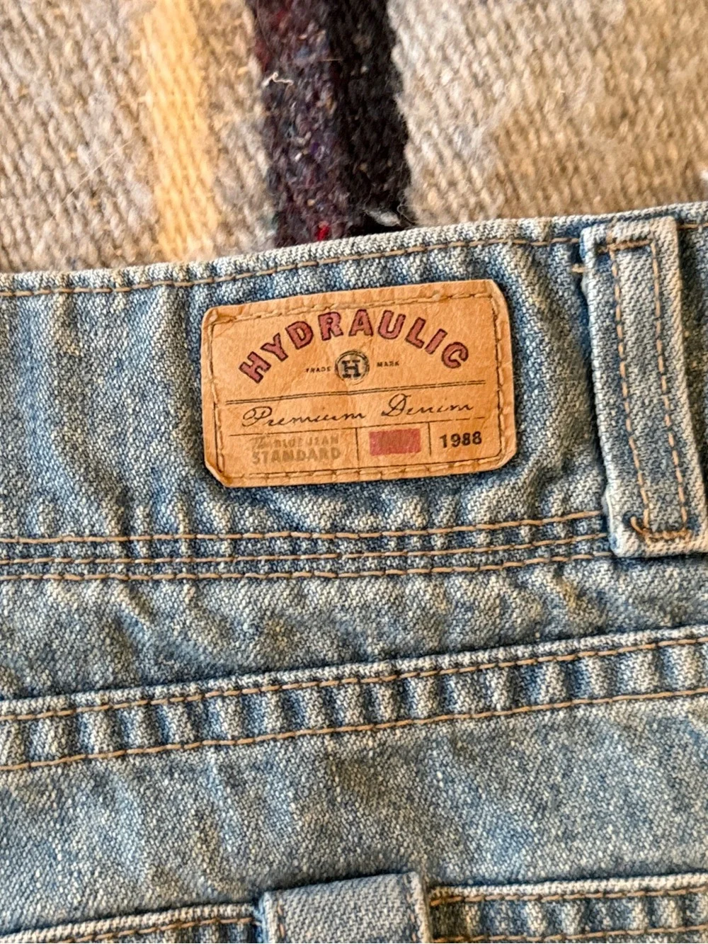 Hydraulic Light Wash Denim Jean Shorts